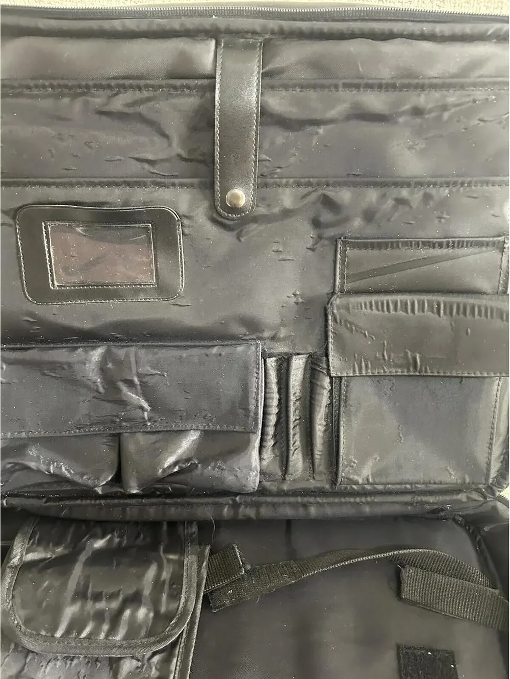 Vintage Office Gear C2 Black Faux Leather Laptop Briefcase Y2K Carrying Case